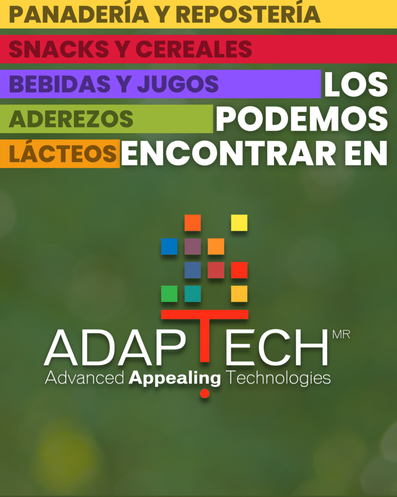 Podemos encontrar colorantes naturales en: panadería, repostería, snacks, cereales, bebidas, jugos, aderezos, lácteos y más
